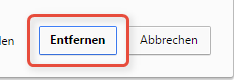 Bestätigen Sie mit "Entfernen" ...